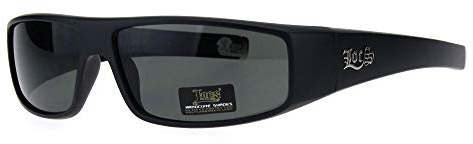 Locs Klassische Herren Biker Style Gangster Sportsonnenbrille, Schwarz (Matte Black), Einheitsgröße 14,5 cm B x 3,8 cm H