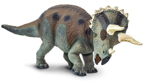 Safari Ltd Figura di Dinosauro Triceratops 28.5cm | Grandi dinosauri in scala | Giocattoli per Bambini |Non tossico e privo di BPA | Adatto ai Bambini dai 3 anni