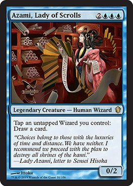 Magic The Gathering - Azami, Lady of Scrolls (31/356) - Commander 2013 by