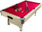 GAMES PLANET 8 ft Billardtisch Premium“ + Zubehör, 9 Farbvarianten, 244x132x82 cm (LxBxH), helles Holzdekor, rotes Tuch