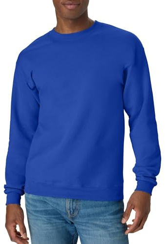 Hanes Men's EcoSmart Sweatshirt, Deep Royal, Small