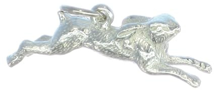NEIN Kein Kaninchen, sondern ein Hase Sterling Silber Charm .925 x 1 Kaninchen Hasen