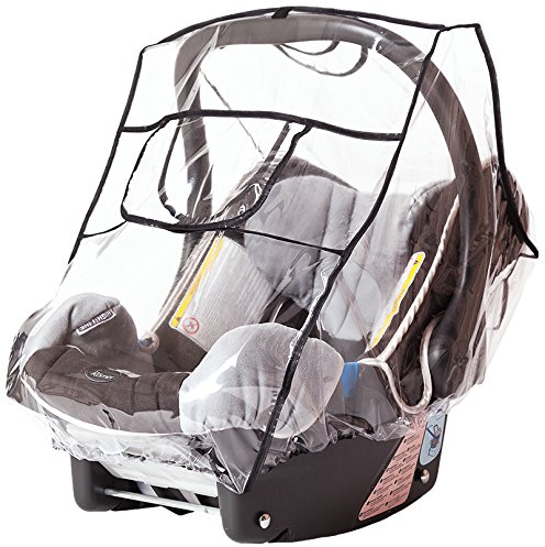 sunnybaby 20022- Universal Regenverdeck, Regenschutz COMFORT PLUS für Babyschale, Baby-Autositz, Babytrageschalen (z.B. Maxi Cosi, Cybex, Römer, Hauck) | Kontaktfenster mit sturmfester Schutzklappe
