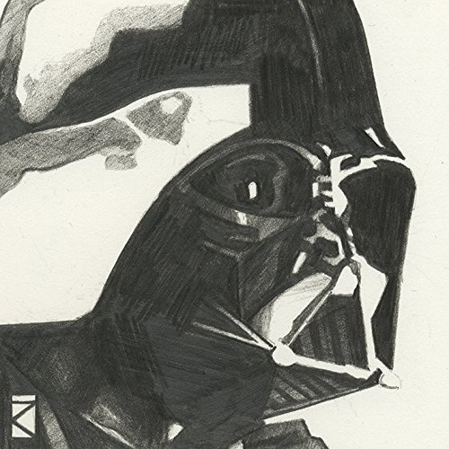 Star Wars WDC91219 Darth Vader Sketch Canvas Print, Cotton, Multi-Colour, 1.80 x 30.00 x 30.00 cm