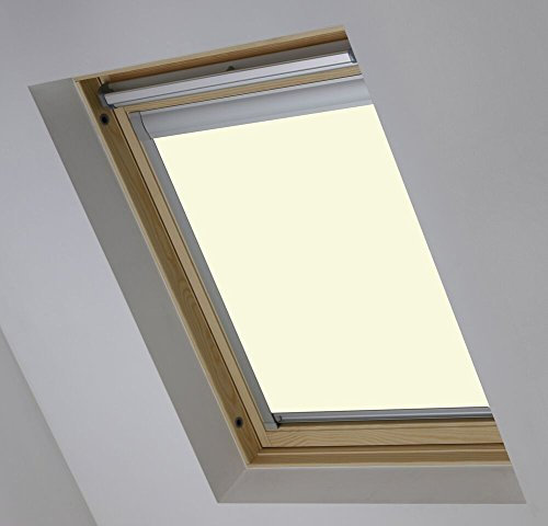 Ambition Blinds BLackout roller blind for Velux window in Cream for code MK04