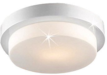 Lampenlux Aussenleuchte Dario IP44 230V E27 Ø35cm Deckenlampe Badlampe Rund Glas Weiß Terasse Deckenleuchte