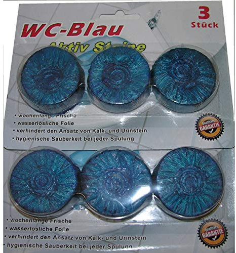 TT 6X WC Tabletten Blauspüler Wasserkasten Tabletten Tabs Aktiv Steine Reiniger
