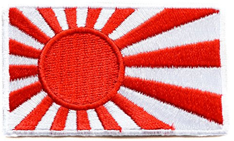 ecusson Drapeau Japon Tokyo Soleil Levant Kamikaze thermocollant 6x4cm