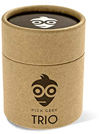 Pick Geek TRIO - 3 Sätze der erstklassigen Gitarren-Plektren (Plectrums) Für Ihre E-, Akustik- oder Baß-Gitarre - Dünner, Mittlerer, Dicker, Extra Dicker Stärke - 3 Luxuriösen Metalltaschen-Kästen