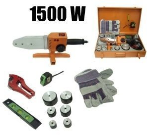 GrecoShop Polifusore Saldatore per Tubi in Polipropilene 1500W con 6 Matrici e Accessori