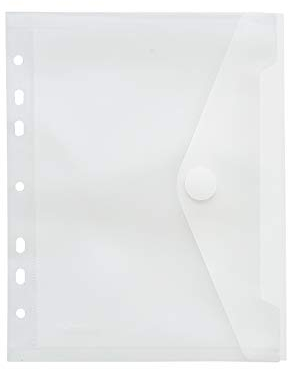 FolderSys A5, Klettverschluss, Abheftrand, PP farblos transparent, 10 Stück, 40156-04_SML