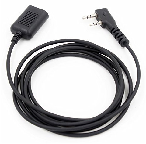 KENMAX 2 PIN Radio Earpiece Speaker Mic Extension Cable for Kenwood TK-370 TK-373G TH-42A TH-42E Baofeng BF-480 BF-320 BF-V6 (2m)