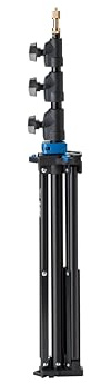 Kupo Mini Click Light Stand, Interlocking Portable Stand with Air Cushion, Maximum Height 7', Folds to 27.9', Portable Design for Studio and Location, Silver (KS041611)