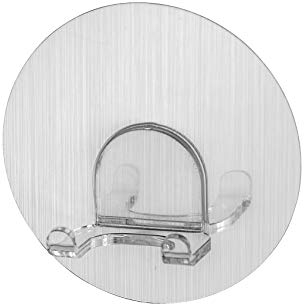 WENKO Static-Loc® Wandhaken Duo Osimo - Befestigen ohne Bohren, Kunststoff (PET), 8 x 3.2 x 8 cm, Chrom