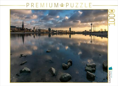 CALVENDO Puzzle Panorama bei Hochwasser | 1000 Teile Lege-Größe 64 x 48 cm Foto-Puzzle für glückliche Stunden
