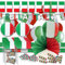 Italien Deko Set groß – Partydeko Italien Flagge mit Girlanden, Rosette, Fahnenkette, Luftballons, Lampion, Bella Italia Buchstabenkette, Tischdeko, Fähnchen & Luftschlangen