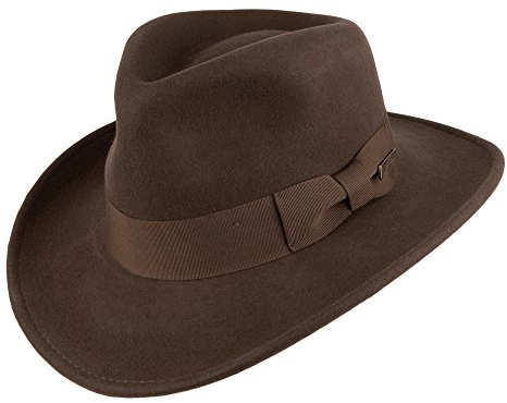 Dorfman Pacific Indiana Jones Promotion Fedora Hut - Braun - L