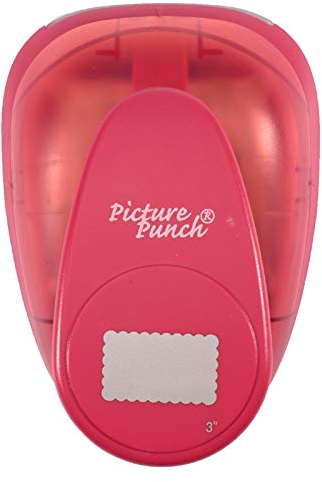 Vaessen Creative 21439-003 Stanzer Super Jumbo Rechteckiges Etikett mit Ornamenten | 7, 5 cm, Metal, Plastic, Purple, 15.1 x 10.9 x 8.5 cm