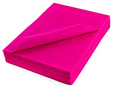 The Felt Store - Bastelfilz Filzzuschnitte in fuchsia aus synthetischem Filz 26 Stück