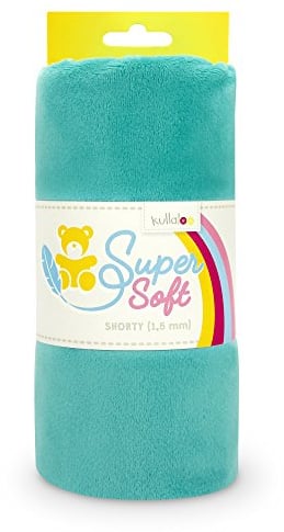 kullaloo Supersoft Plüsch Stoff Shorty in vielen Farben - 1,5mm Florlänge, EN 71-3 & EN 71-9 Zertifiziert (Petrol)