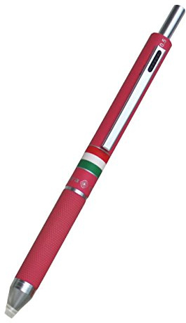 OSAMA, Quadra - Penna a Sfera con Portamine, Punta 0,8 mm + Mina 0,5 mm, Ideale per Cartoleria e Cancelleria Scuola, Ufficio e Università - Penna Multicolore con Inchiostro Nero, Blu e Rosso - Fucsia