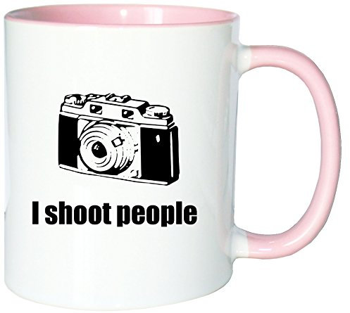 Mister Merchandise Mug Tasse à café I Shoot People Kamera Cam Camera Fotograf thé Pot Grande, Plein de Couleurs