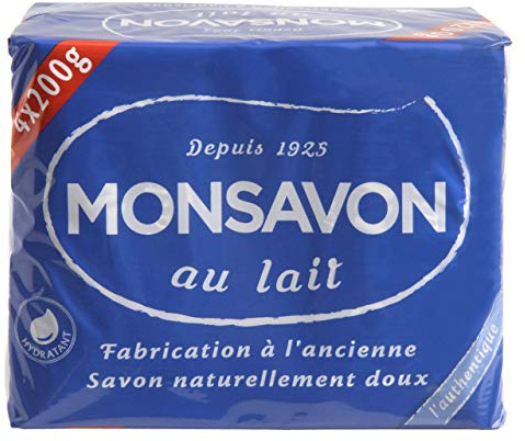 Monsavon Authentique Pack de 4 Savons de 200 g - Lot de 2