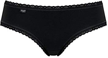 Sloggi Damen 24/7 Cotton Lace Hipster C3p Slip, Schwarz, 38 EU