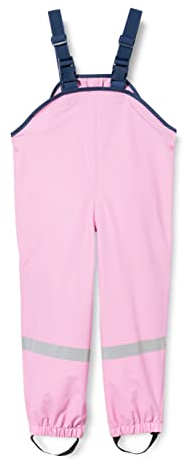Playshoes Matschhose Regenlatzhose Ungefüttert Unisex Kinder Wind- und wasserdichte Regenhose Regenbekleidung, rosa, 116