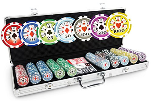Laser Deluxe Pokerkoffer mit 500 Chips