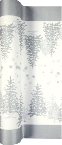 Tischläufer Rolle Tree Snowflakes – Bäume und Schneeflocken als Tischdeko für Weihnachten 4,90m