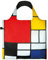 LOQI Museum Piet Mondrian Red Yellow Blue Black Einkaufstasche / Reisetasche Reise-Henkeltasche, 4 cm, Composition