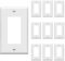 ENERLITES Placca da parete decorativa per interruttore o presa di corrente, misura 1 banda 11,4 cm x 7,9 cm, in policarbonato termoplastico infrangibile, 8831-W, 10 pezzi, bianco (confezione da 10),