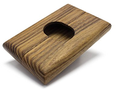 WoodBi Exklusives Portmonee aus Massivholz Für Kreditkarten und Visitenkarten geeignet (Akazie)