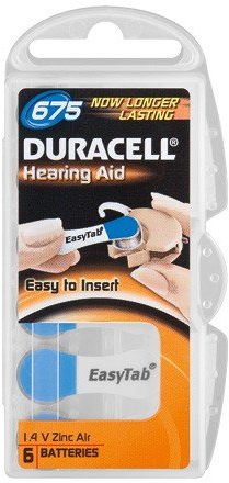 Duracell V675 6-BL (PR44/DA675) Single-use Battery Zinc-Air 1.4 V - Batteries (Single-use Battery, Zinc Air, Button/Coin, 1.4 V, 6 pc(s), 640 mAh)