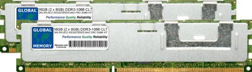 Kit di memoria RAM DDR3 1066MHz PC3-8500 240-PIN ECC REGISTRATA DIMM (RDIMM) da 16 GB (2 x 8 GB), compatibile con Mac Pro (inizio 2009 – metà 2010 – metà 2012)