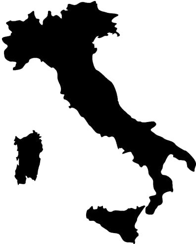 Samunshi® Italien Wandtattoo 48 x 60cm schwarz