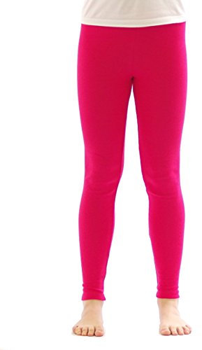 YESET Kinder Thermo Mädchen Leggings Fleece Hose lang Leggins aus Baumwolle pink 116