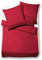 fleuresse – Set von Bettwäsche Lech Uni, Biber, Farbe Rot 200 x 220 cm + 2X 80 x 80 cm rot