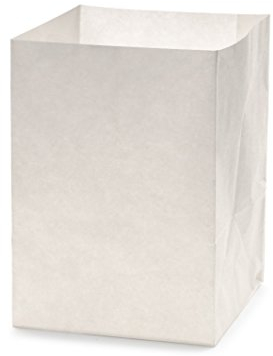 6 x Lichttüten / Decolights Miniatur Basic (Weiß / 16 x 11 x 11 cm) NICHT ENTFLAMMBAR