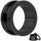 Treuheld® 32mm Flesh Tunnel Schwarz - Chirurgenstahl 316L / Edelstahl - Schraubverschluss mit Gewinde - Stahl Ohr Plug zum Schrauben