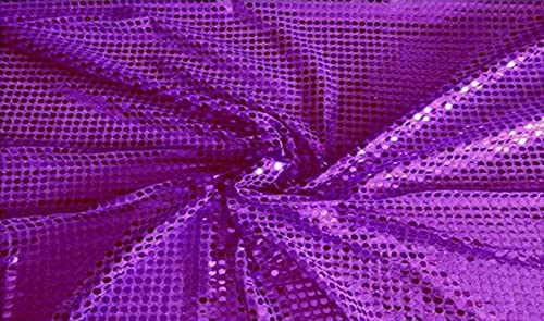 Fabrics-City VIOLETT HOCHWERTIG PAILETTEN STOFF PAILLETTENSTOFF 6MM STOFFE, 2429