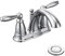 Brantford Rubinetto da bagno monocomando a semincasso con scarico centrale, cromato (6610)