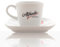 Fairtrade J.J.Darboven Cappuccino-Tasse mit Untertasse, 6 Stk, weiß, 0.16 Liter, Modern, Isoliert, Wiederverwendbar, 6 Stück (1er Pack), Rund, Zuhause, Kaffeetasse, Tasse
