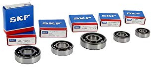 Kugellager SET, 6-teilig, Motor MM125/3, 150/3, SKF-MARKENLAGER - 2x 6204 C4 / 1x 6304 C4 / 1x 6202 C3 / 1x 6004 C3 / 1x 6201 C3, TS125, TS150