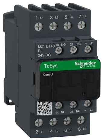 Schneider Electric TeSyS D Schütz 24V dc-Spule, 4-polig, 690V ac/dc / 40 A 24V dc 4 Schließer Motorsteuerung,