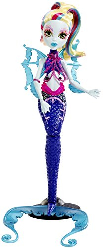 Mattel Monster High DHB56 - Modepuppen, Das Große Schreckensriff, Leuchtende Monsterfische Lagoona