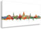 Kunstbruder Wandbild - Dresden Skyline Light (div. Größen) - Kunst Druck auf Leinwand Streetart Like Banksy Panorama Loungebild 60x120cm