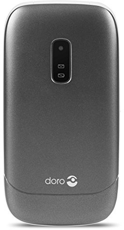 Doro 6030 Unlocked Clamshell Big Button Mobile Phone for Seniors with 2.4 Screen, Emergency Button and Widely Separated High Contrast Keys (Graphite/White)
