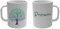 YONACREA - Mug Tasse - Arbre de Vie avec prénom personnalisé